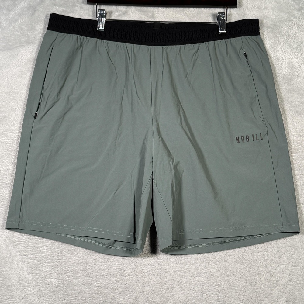 NOBULL Shorts Mens 2XL Green‎ Athletic Lightweight Stretch Drawstring Training